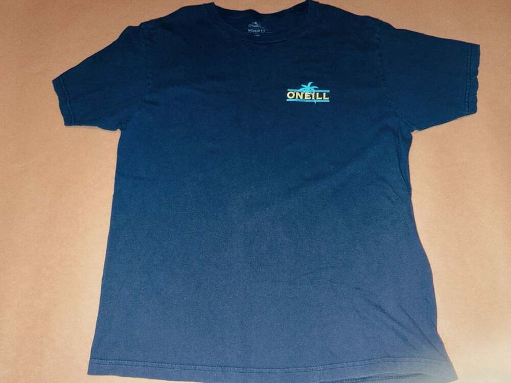 O'Neill Modern Fit Beach and Surf Graphic T-Shirt Navy Blue Size Large